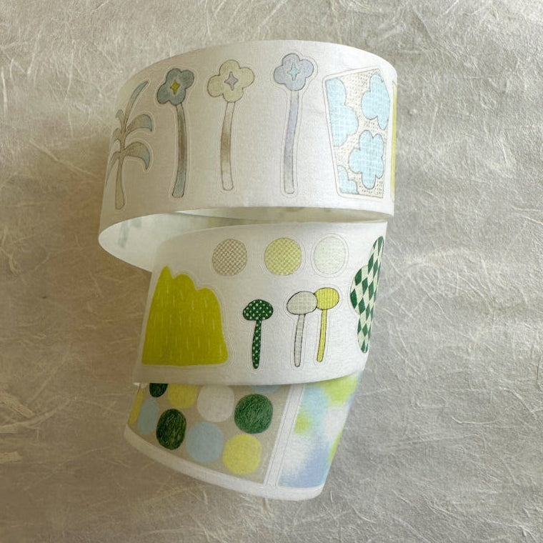 Blue Semicircle - Basic Shapes kiss-cut washi tape SAMPLES