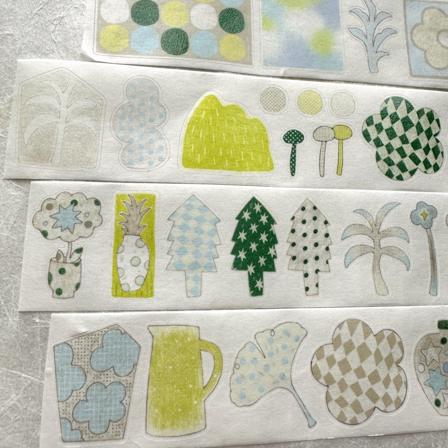 Blue Semicircle - Basic Shapes kiss-cut washi tape SAMPLES