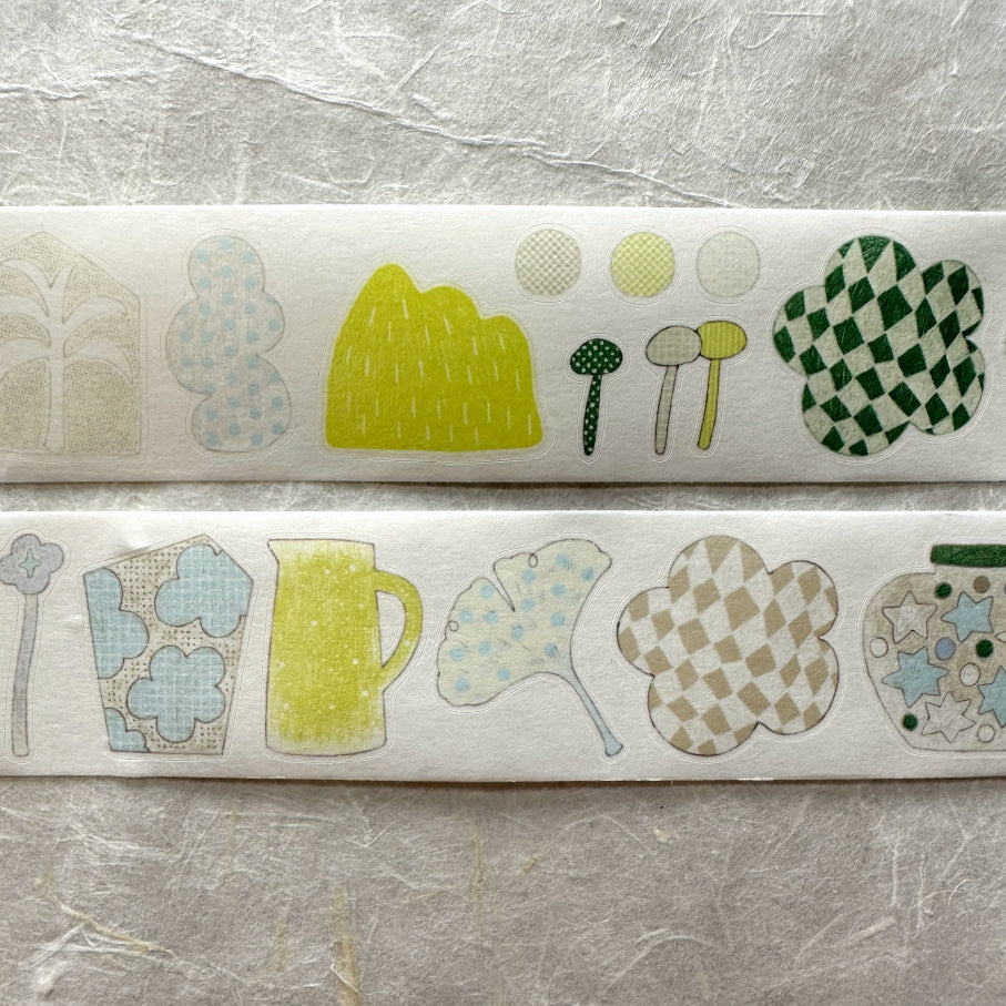 Blue Semicircle - Basic Shapes kiss-cut washi tape SAMPLES