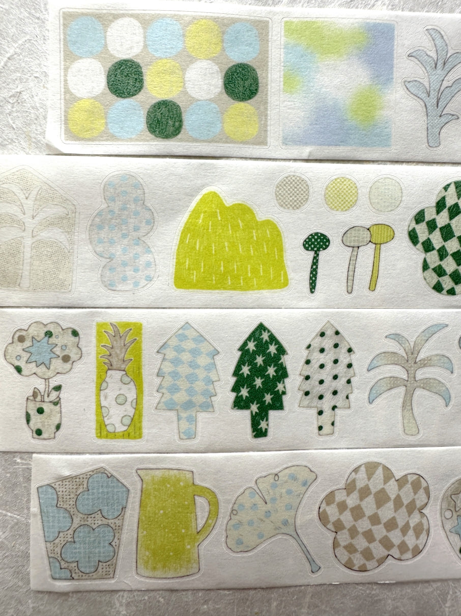 Blue Semicircle - Basic Shapes kiss-cut washi tape SAMPLES