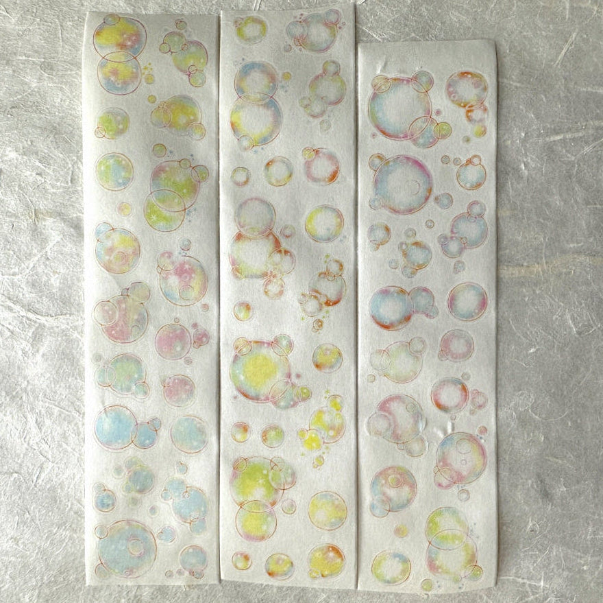 Blue Semicircle - Bubble kiss-cut washi tape SAMPLES