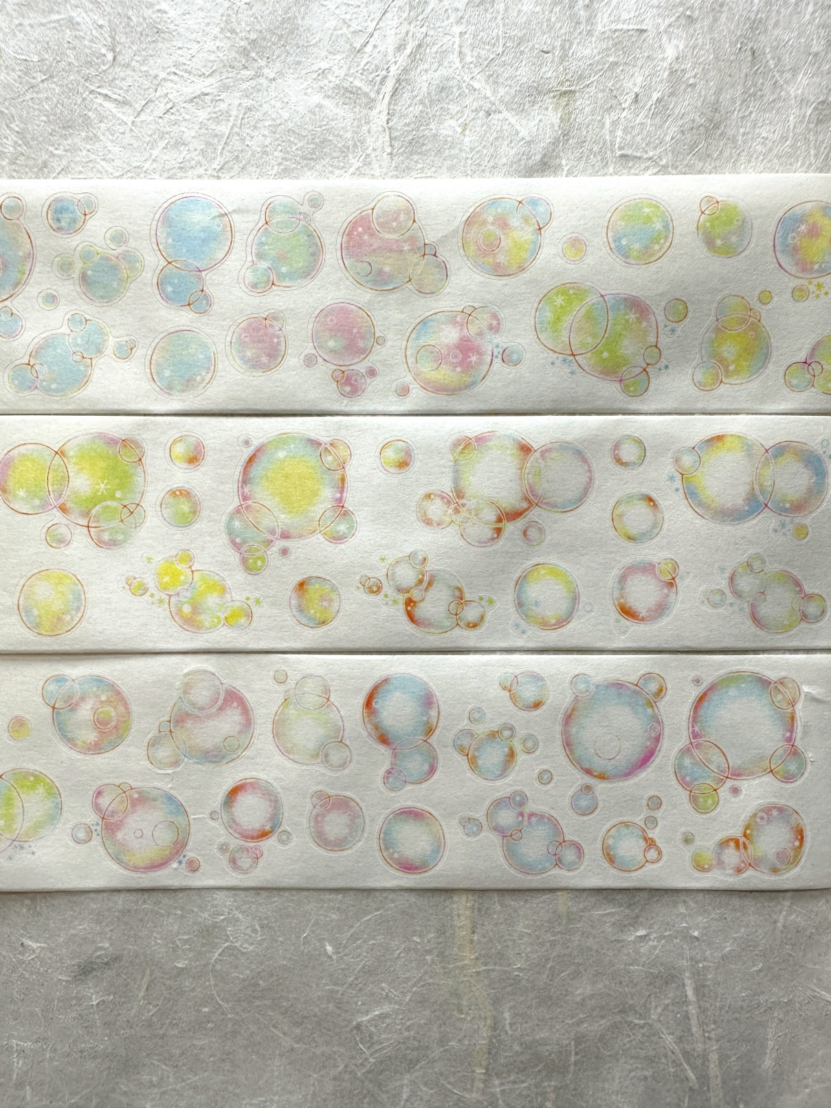 Blue Semicircle - Bubble kiss-cut washi tape SAMPLES