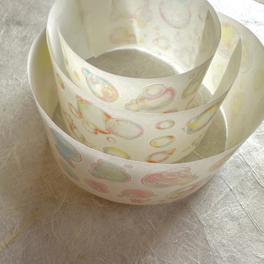 Blue Semicircle - Bubble kiss-cut washi tape SAMPLES