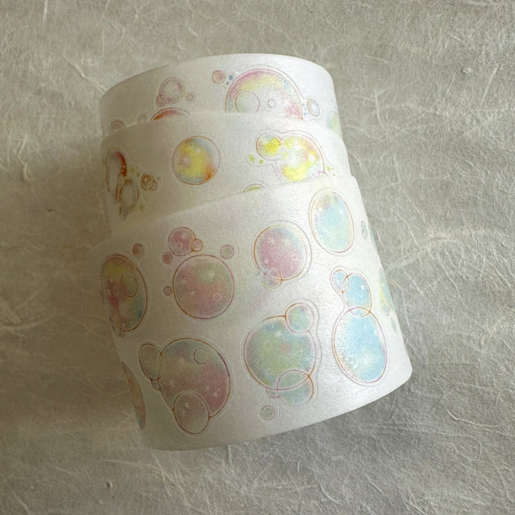 Blue Semicircle - Bubble kiss-cut washi tape SAMPLES
