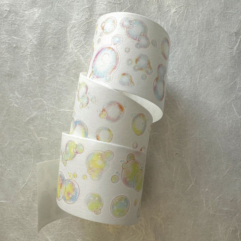 Blue Semicircle - Bubble kiss-cut washi tape SAMPLES