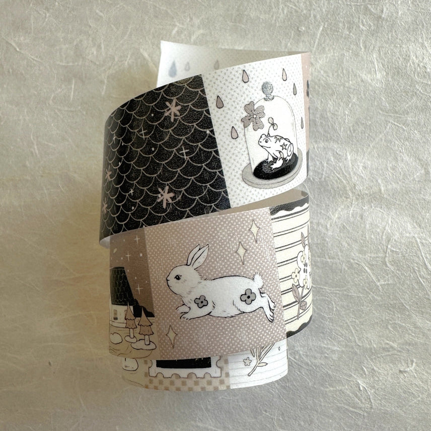 Blue Semicircle - Travel Diary washi tape SAMPLES