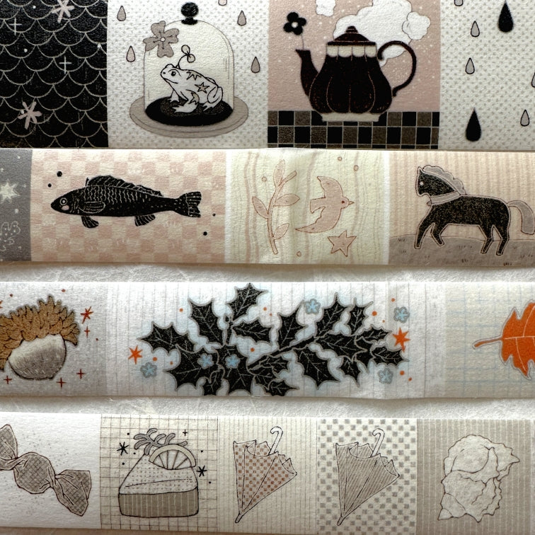 Blue Semicircle - Oak and Acorn washi tape SAMPLES