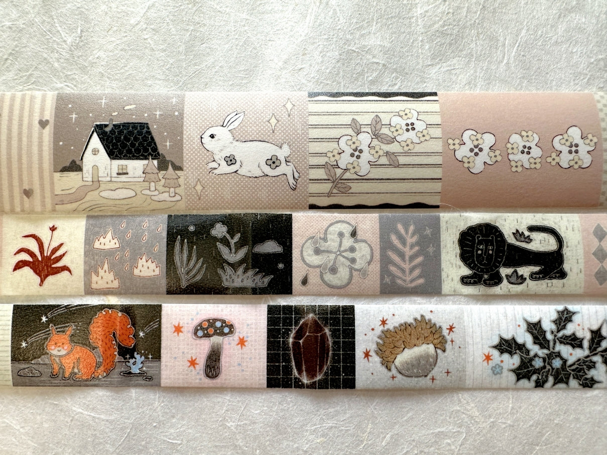 Blue Semicircle - Oak and Acorn washi tape SAMPLES