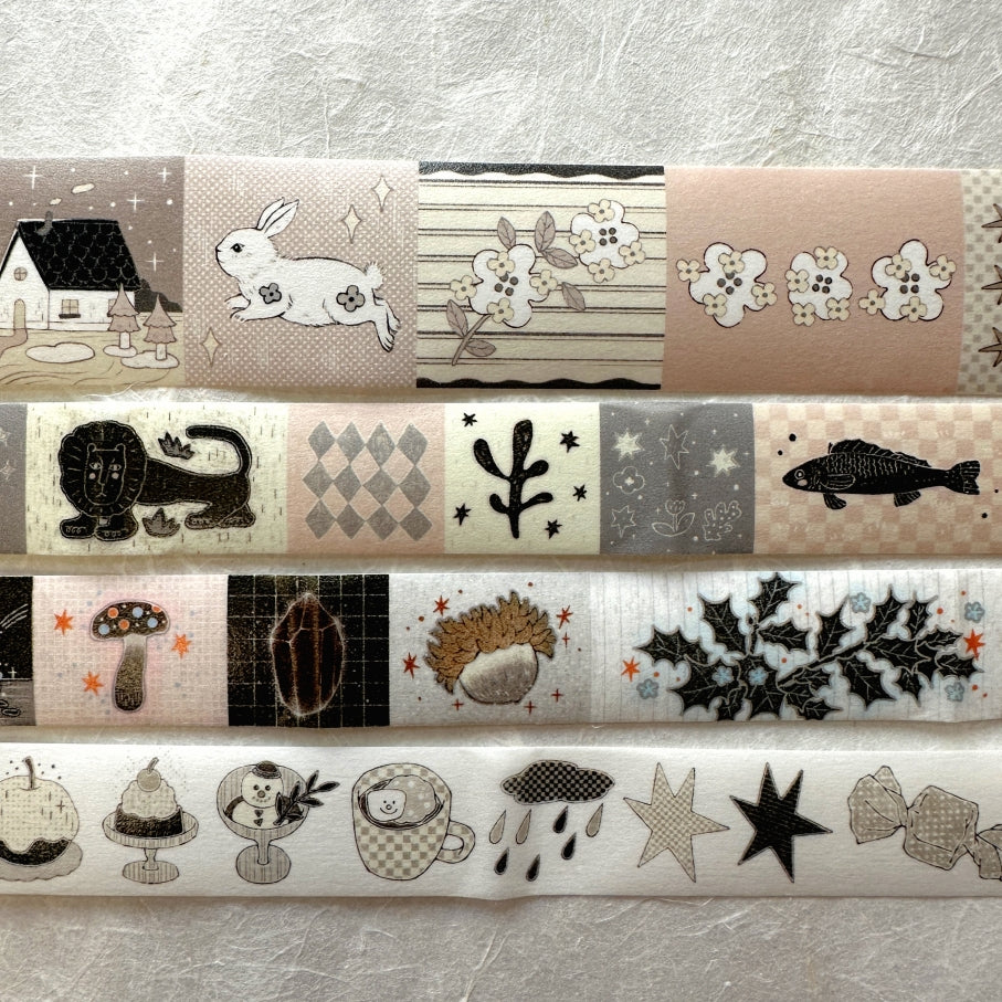 Blue Semicircle - Oak and Acorn washi tape SAMPLES