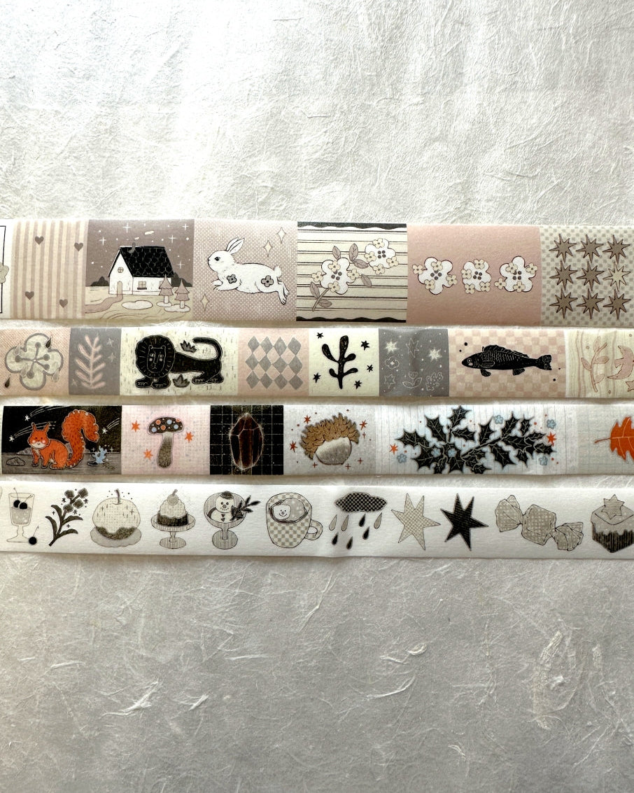 Blue Semicircle - Oak and Acorn washi tape SAMPLES