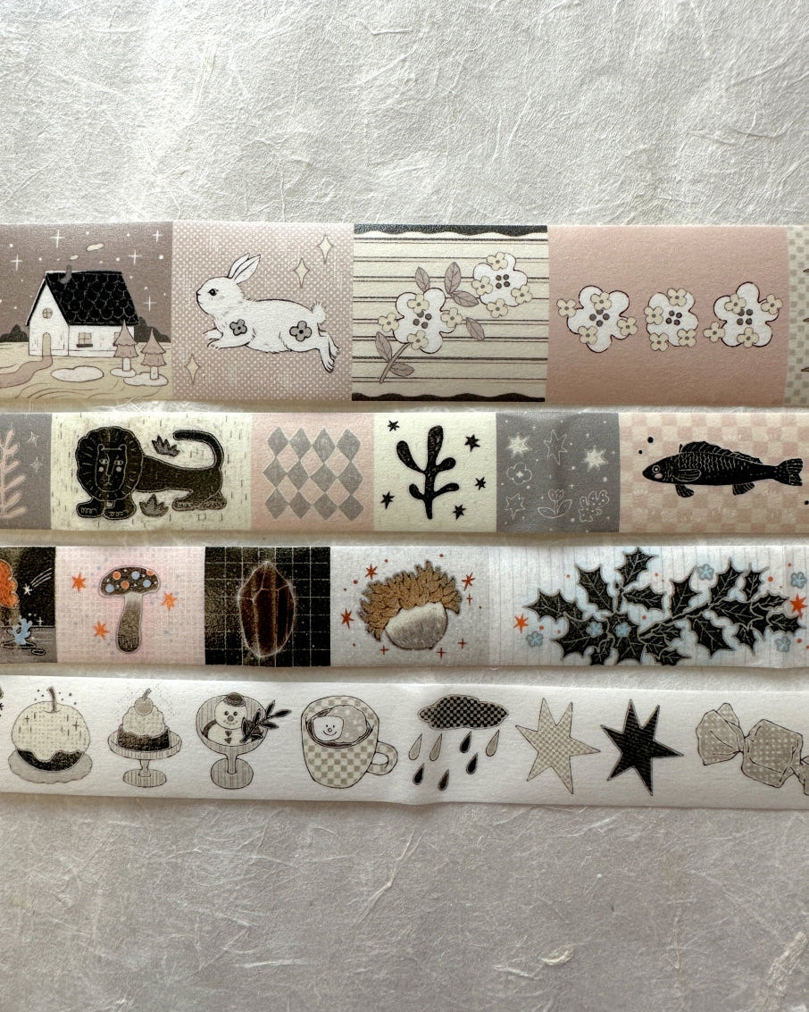 Blue Semicircle - Oak and Acorn washi tape SAMPLES