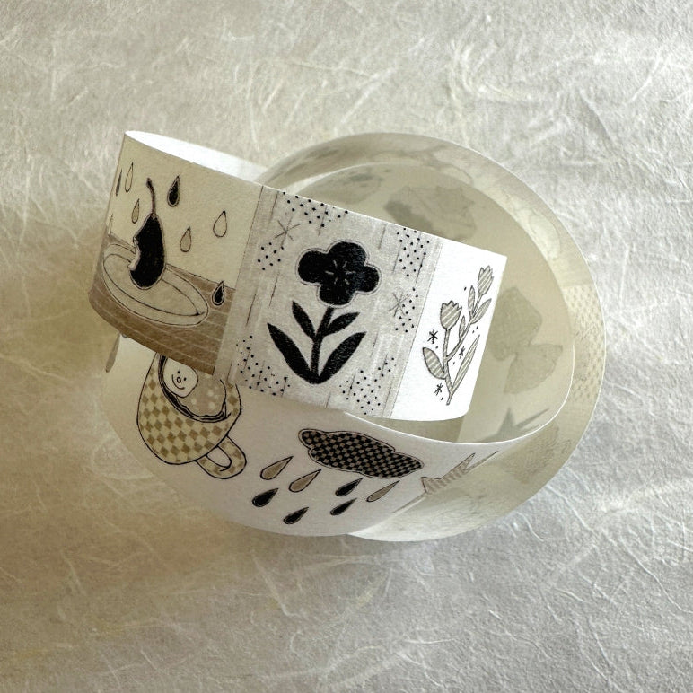 Blue Semicircle - Coconut Cloud Latte washi tape SAMPLES