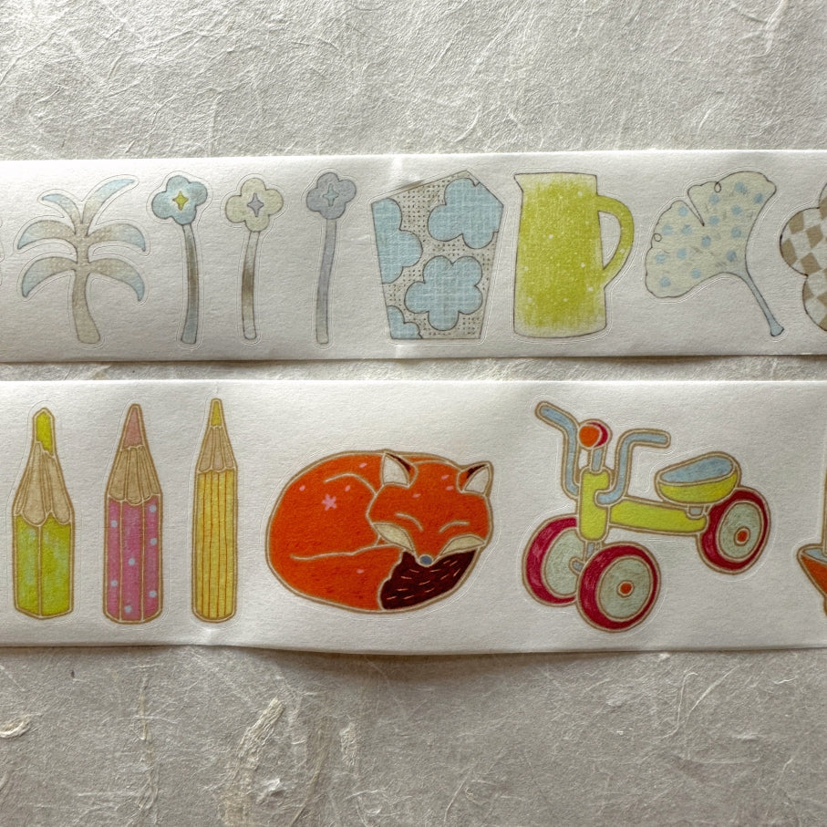 Blue Semicircle - Wishing Fountain kiss-cut washi tape SAMPLES