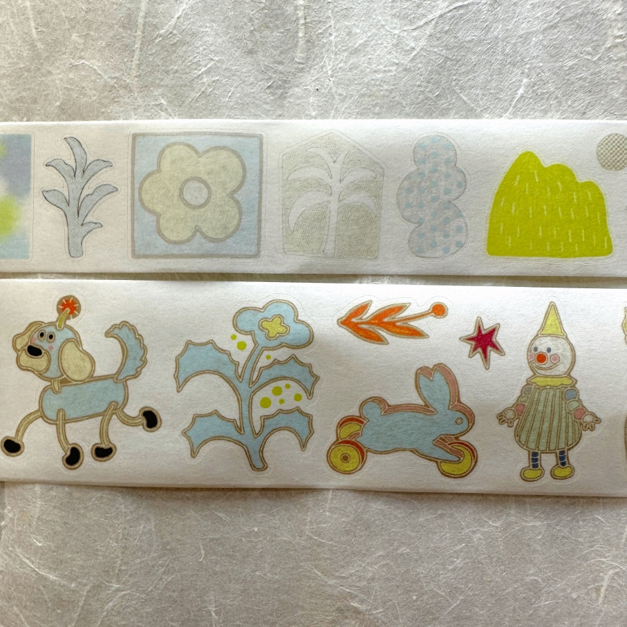 Blue Semicircle - Basic Shapes kiss-cut washi tape SAMPLES