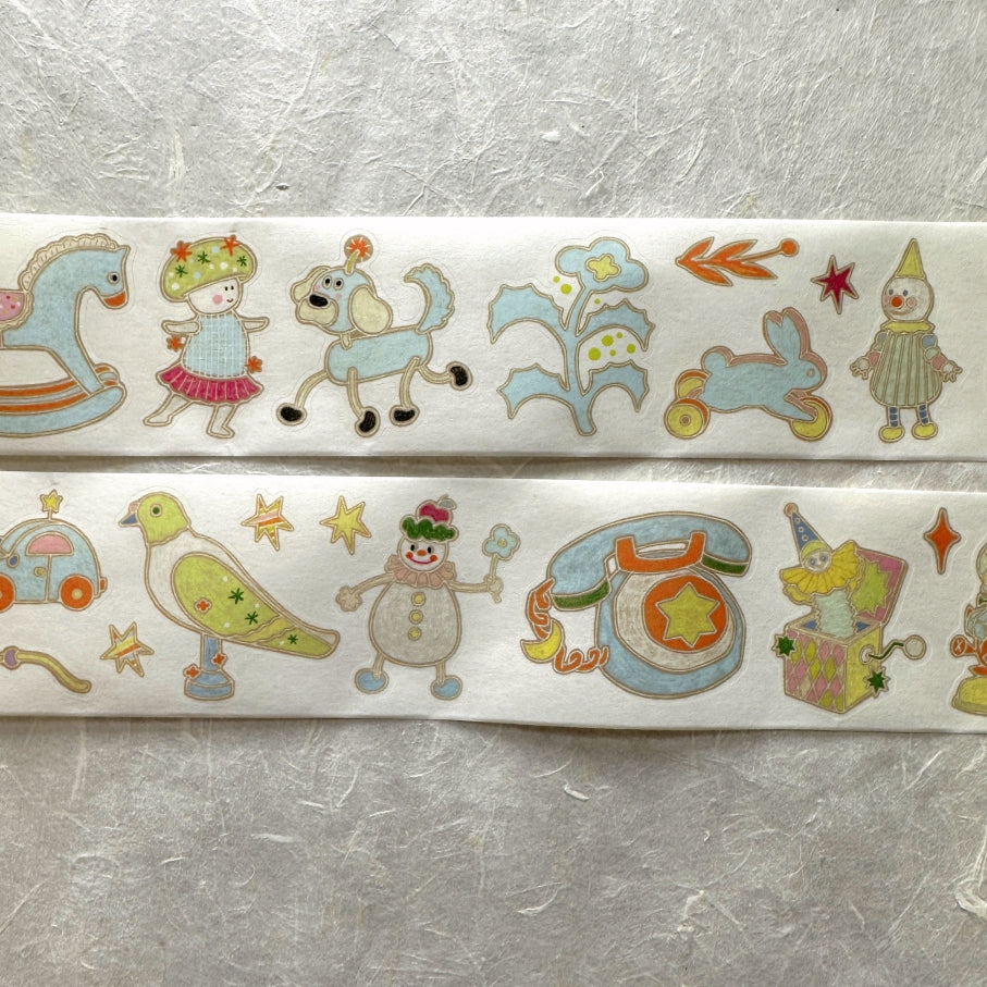 Blue Semicircle - Wishing Fountain kiss-cut washi tape SAMPLES