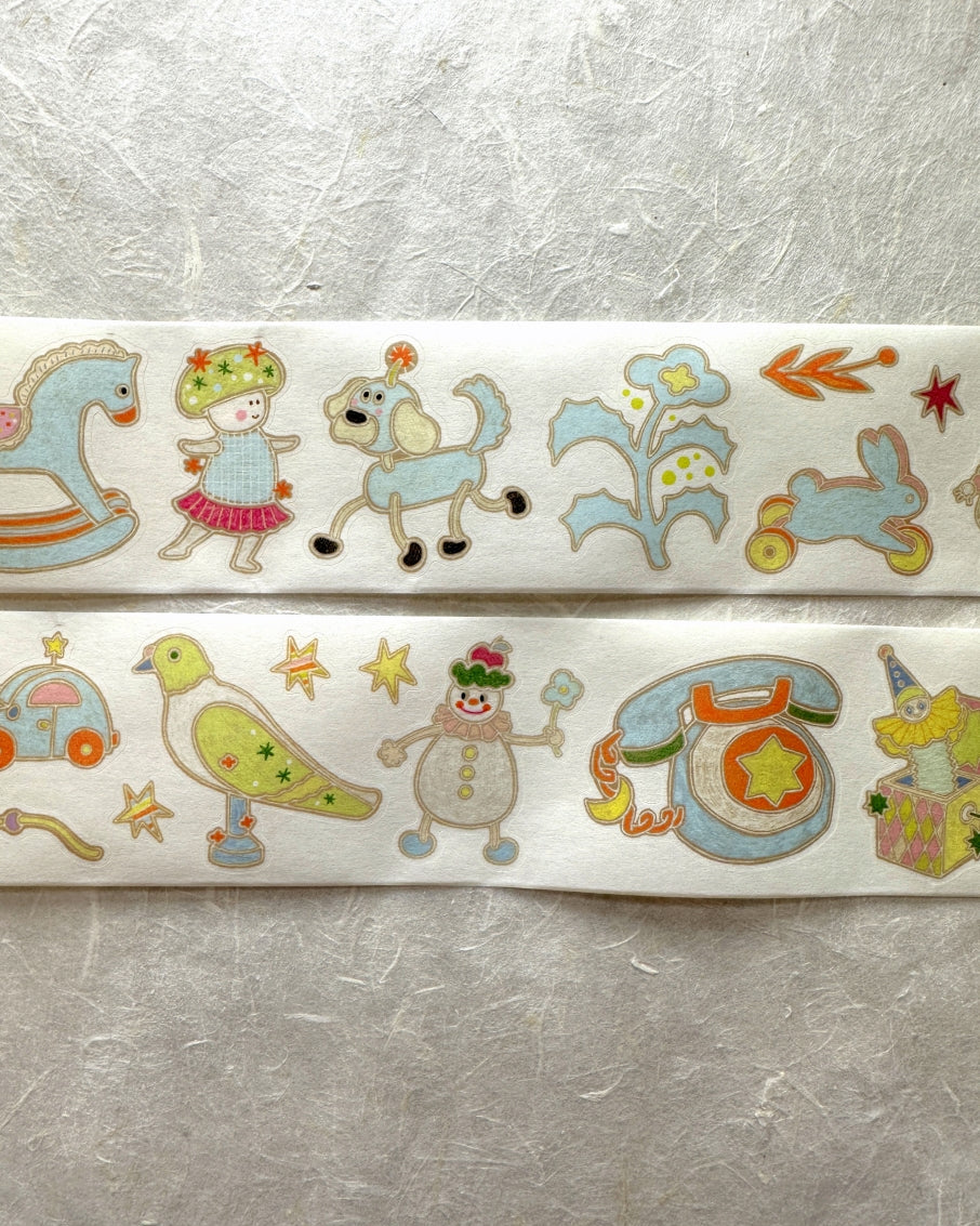 Blue Semicircle - Wishing Fountain kiss-cut washi tape SAMPLES