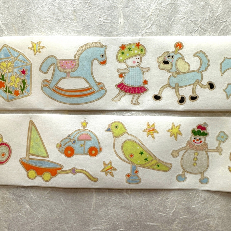 Blue Semicircle - Wishing Fountain kiss-cut washi tape SAMPLES
