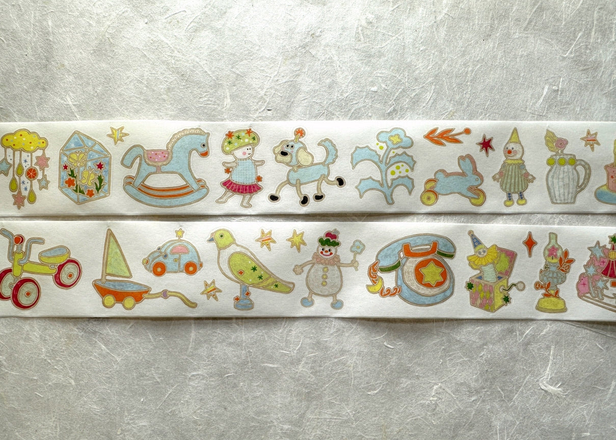 Blue Semicircle - Wishing Fountain kiss-cut washi tape SAMPLES