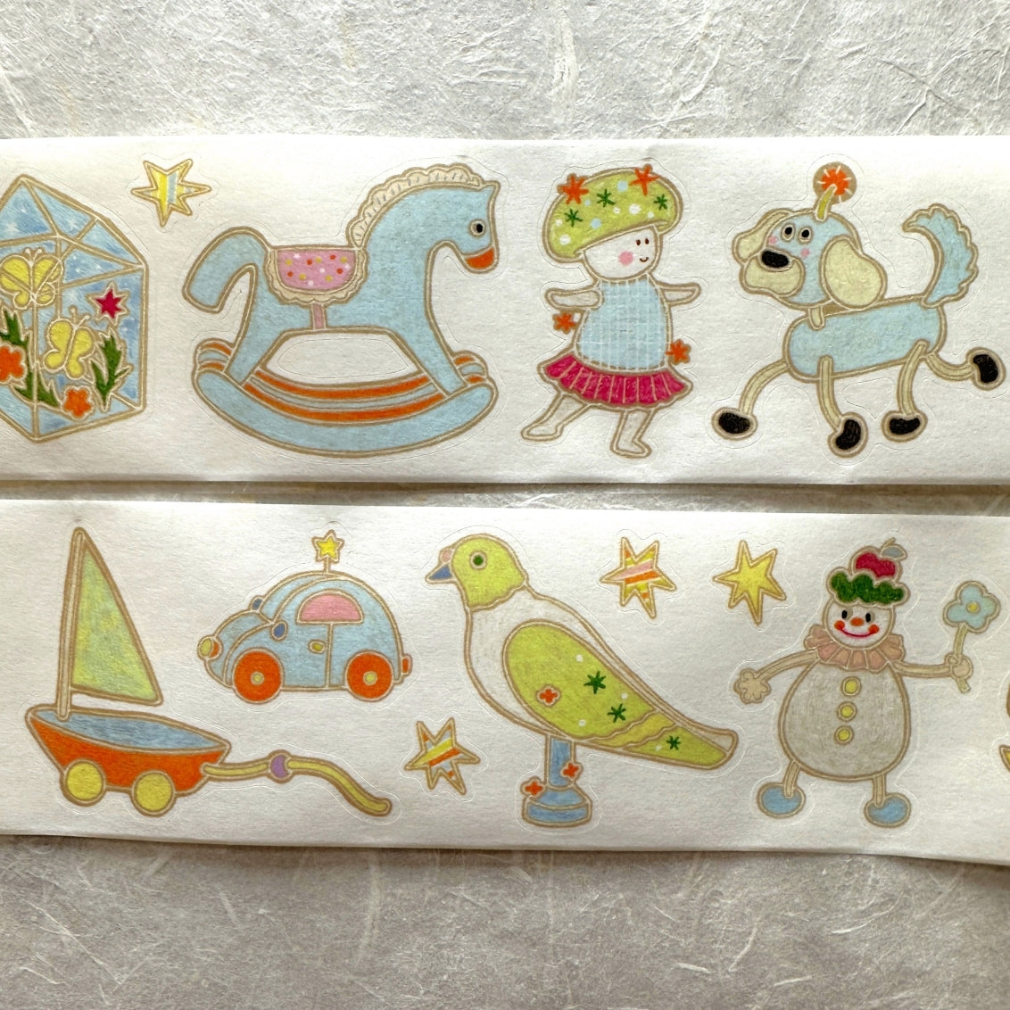 Blue Semicircle - Wishing Fountain kiss-cut washi tape SAMPLES