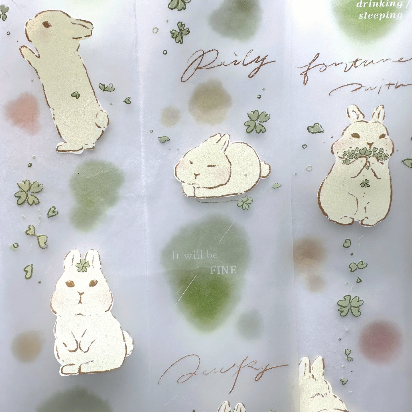 Breezy Studio - Clover Bunny PET tape SAMPLES