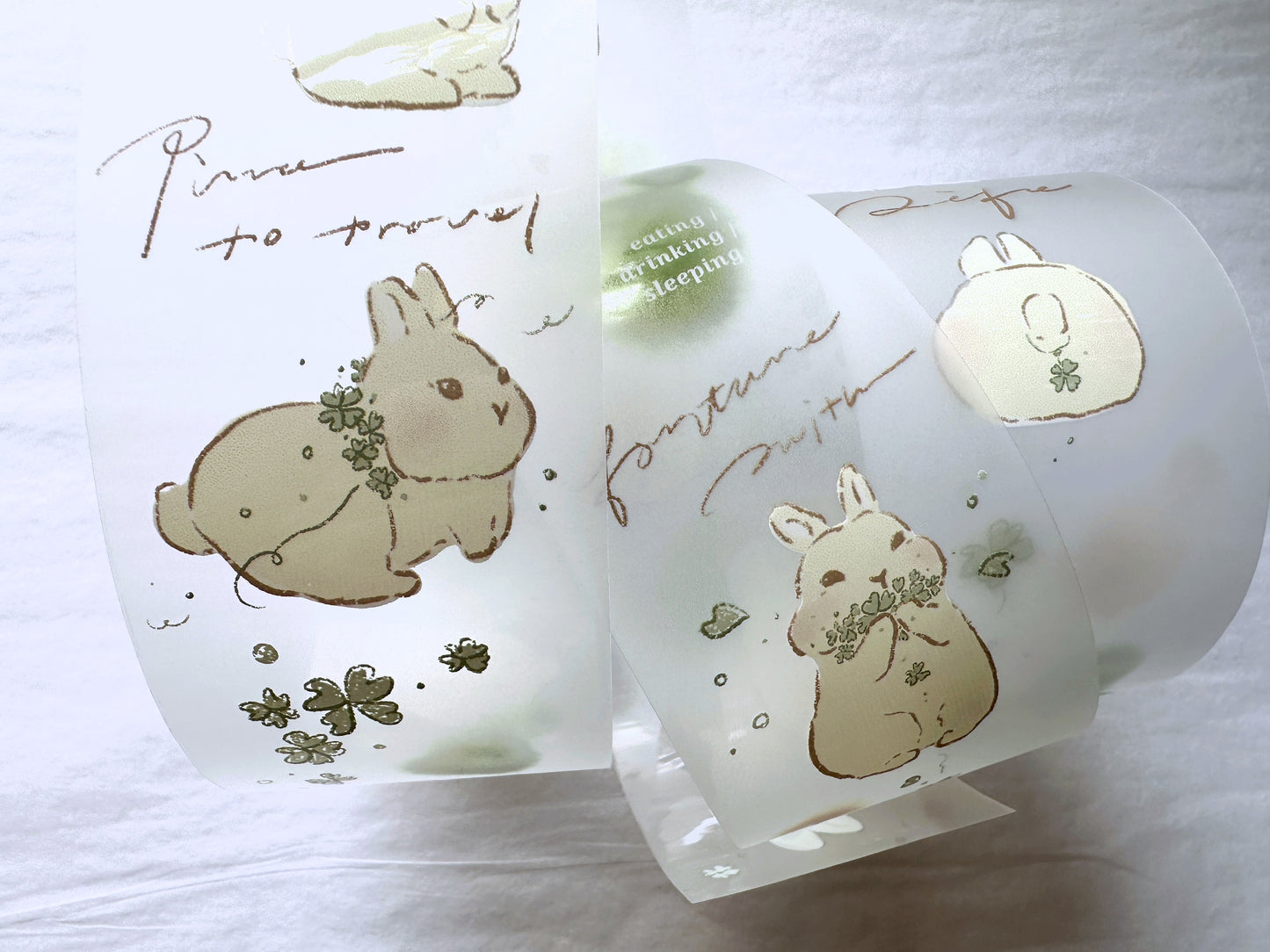 Breezy Studio - Clover Bunny PET tape SAMPLES