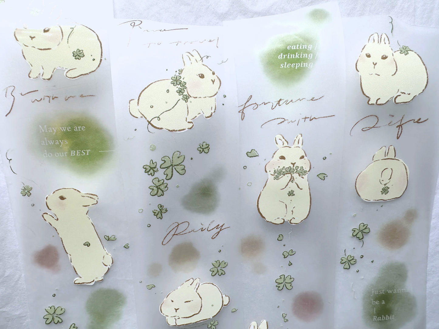 Breezy Studio - Clover Bunny PET tape SAMPLES