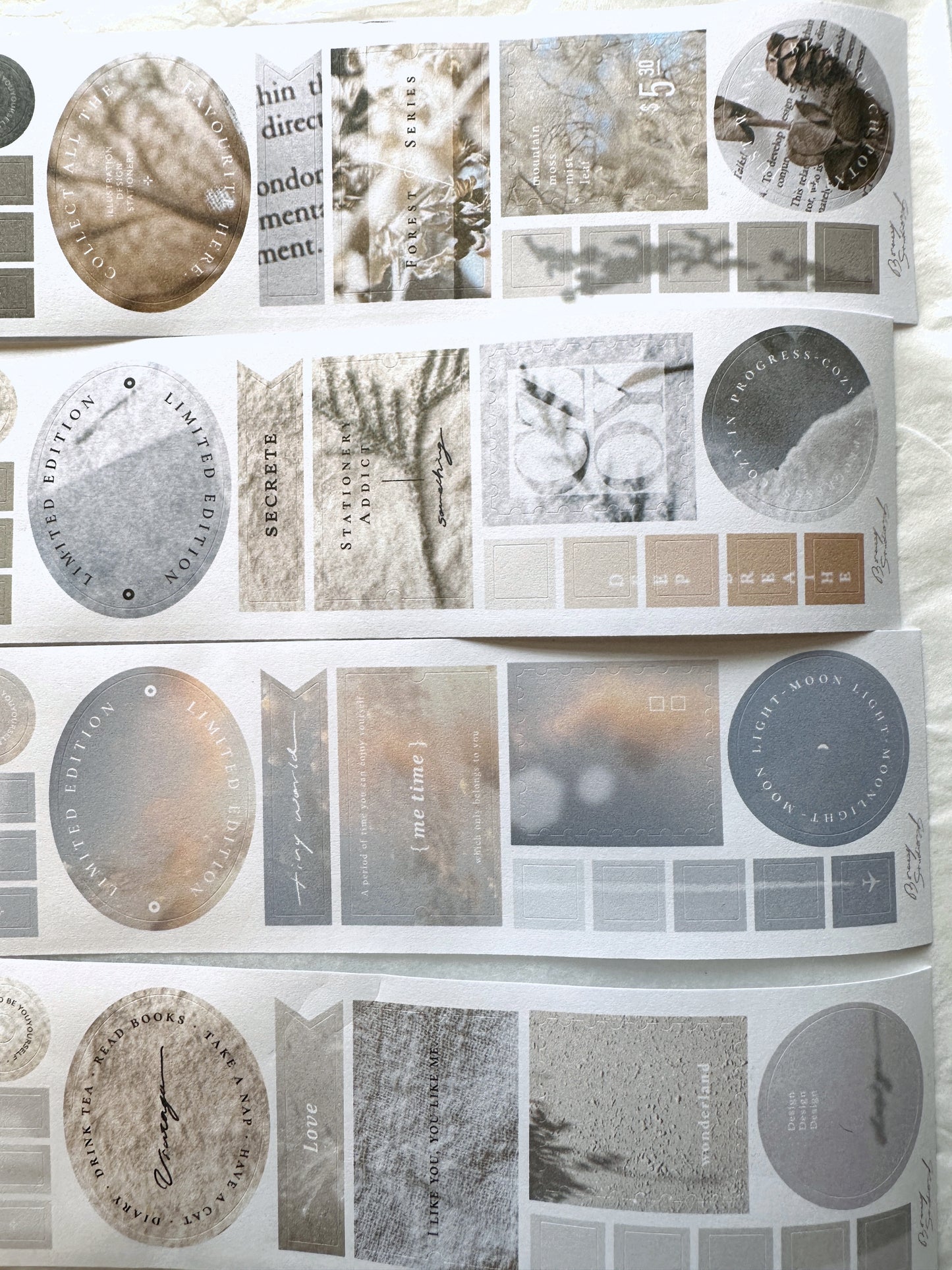 Breezy Studio - COZY # in Progress kiss-cut paper tape SAMPLES