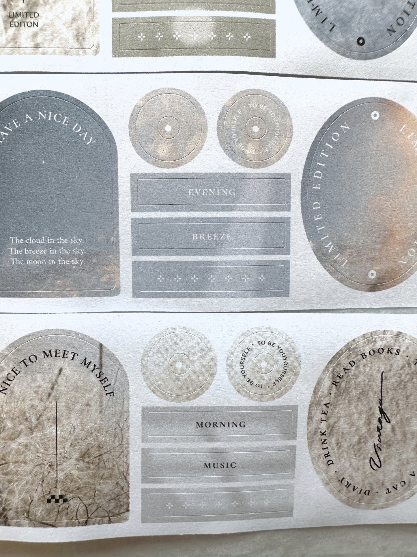 Breezy Studio - COZY # in Progress kiss-cut paper tape SAMPLES