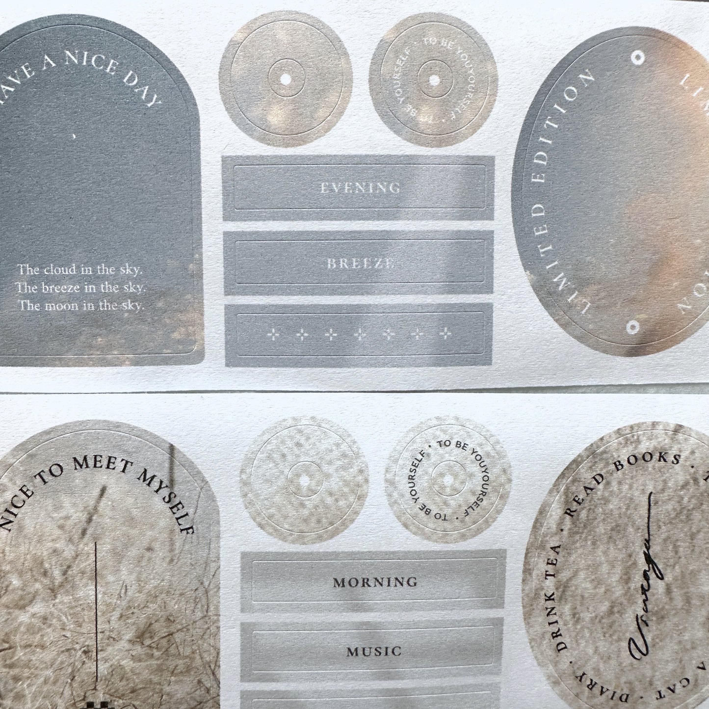 Breezy Studio - COZY # in Progress kiss-cut paper tape SAMPLES