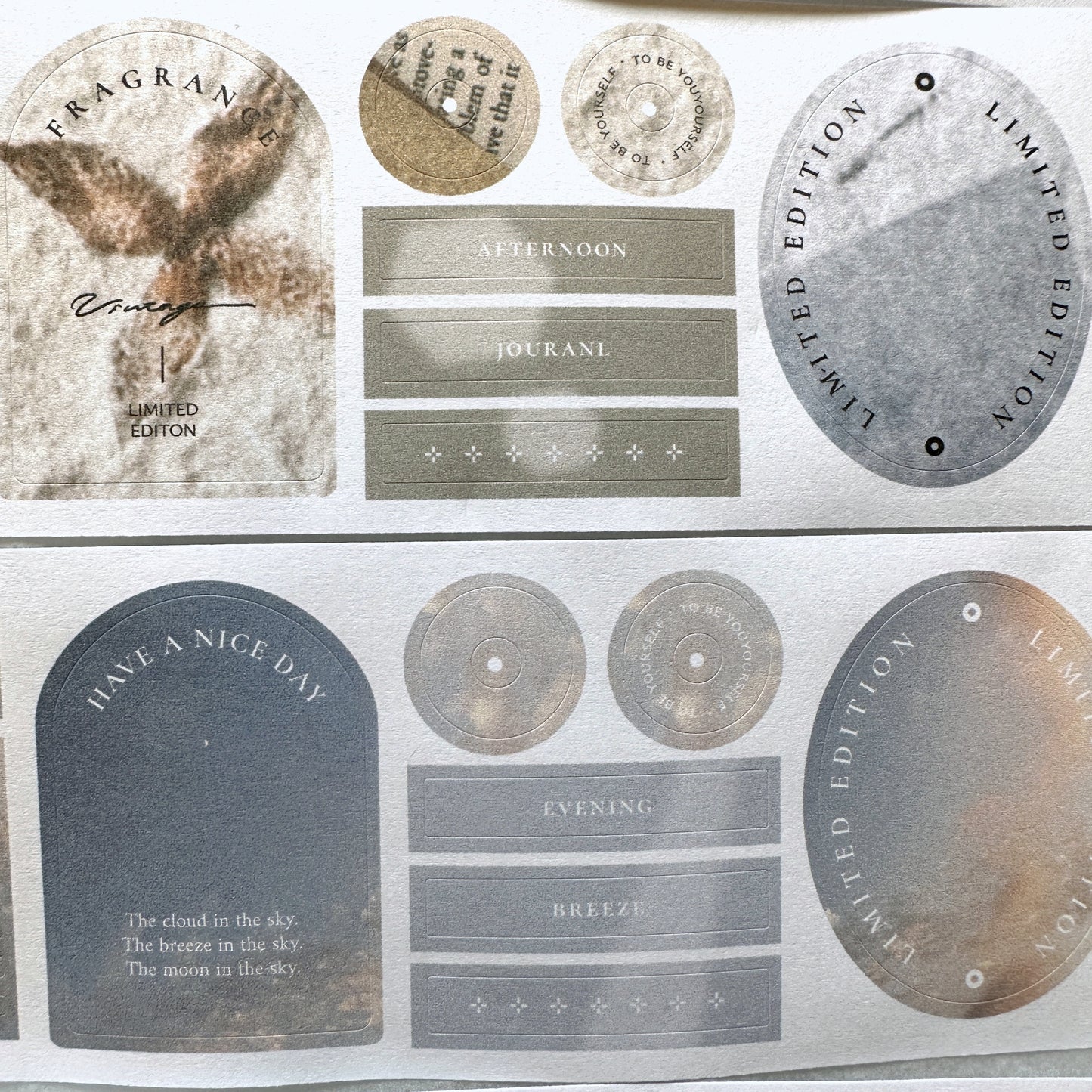 Breezy Studio - COZY # in Progress kiss-cut paper tape SAMPLES