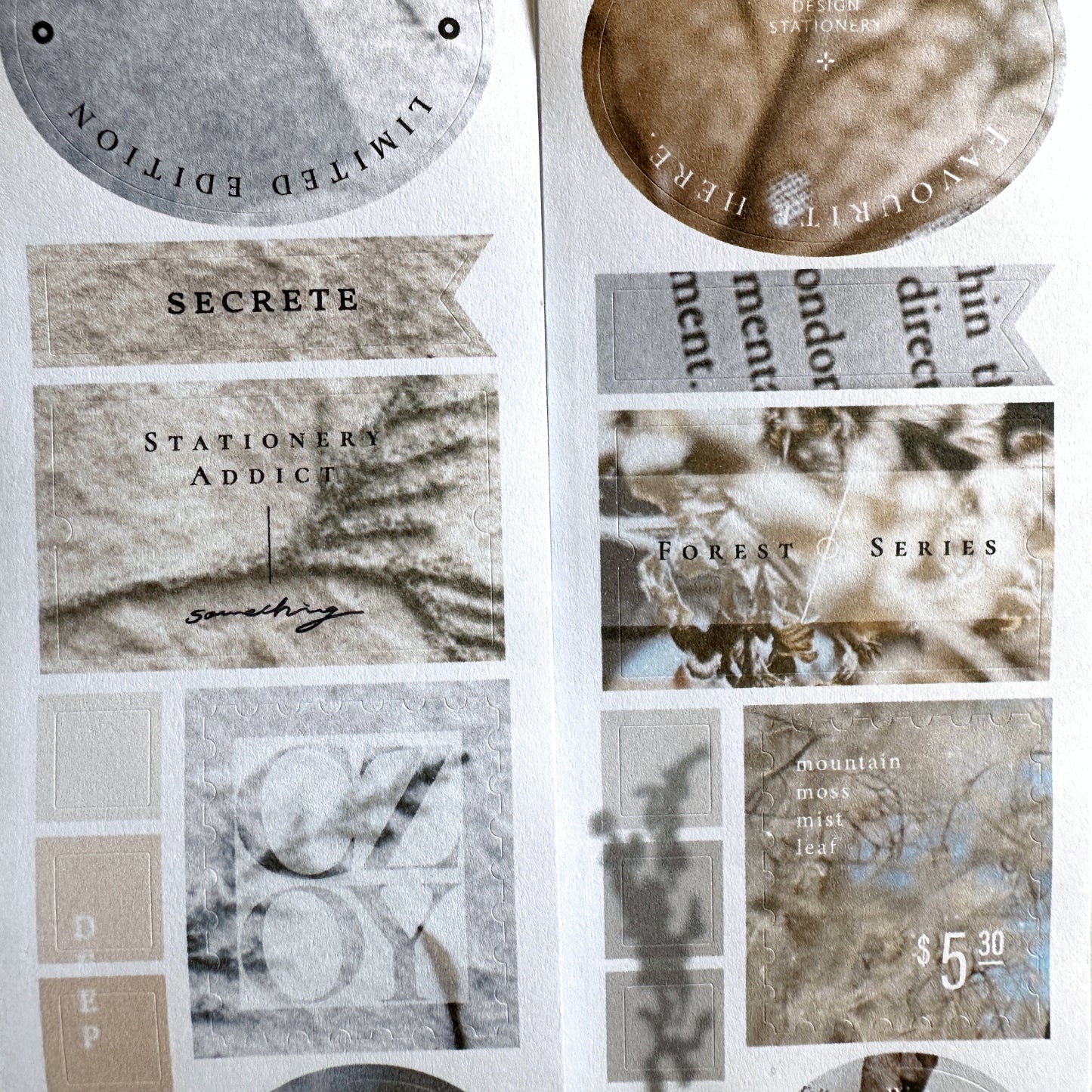 Breezy Studio - COZY # in Progress kiss-cut paper tape SAMPLES