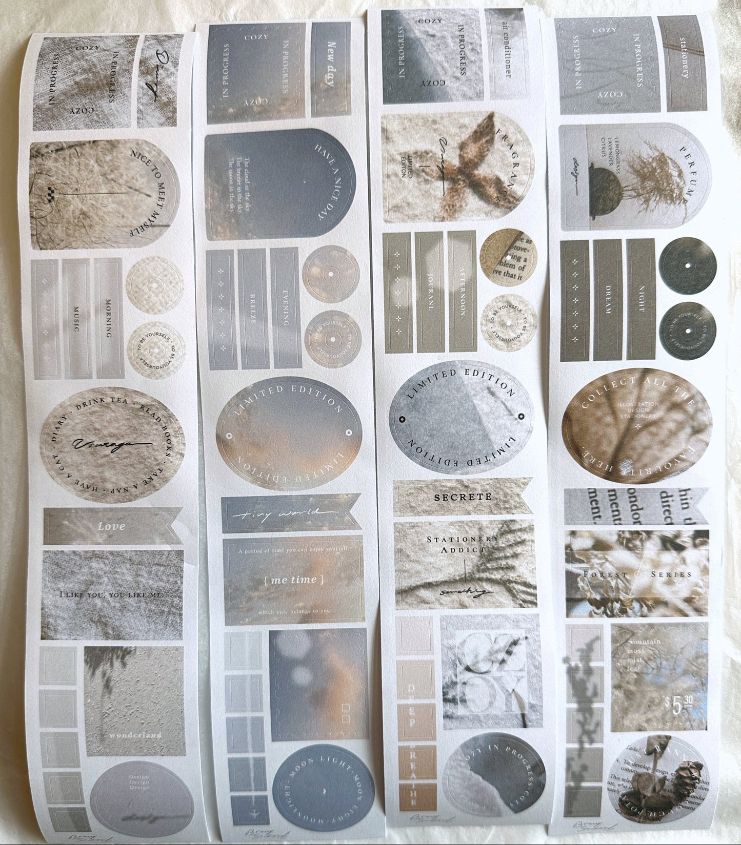 Breezy Studio - COZY # in Progress kiss-cut paper tape SAMPLES