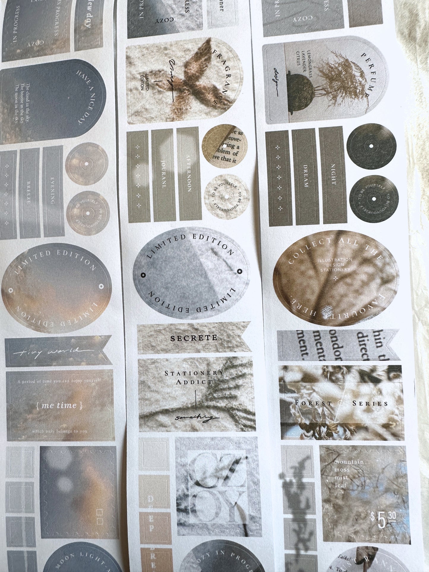 Breezy Studio - COZY # in Progress kiss-cut paper tape SAMPLES