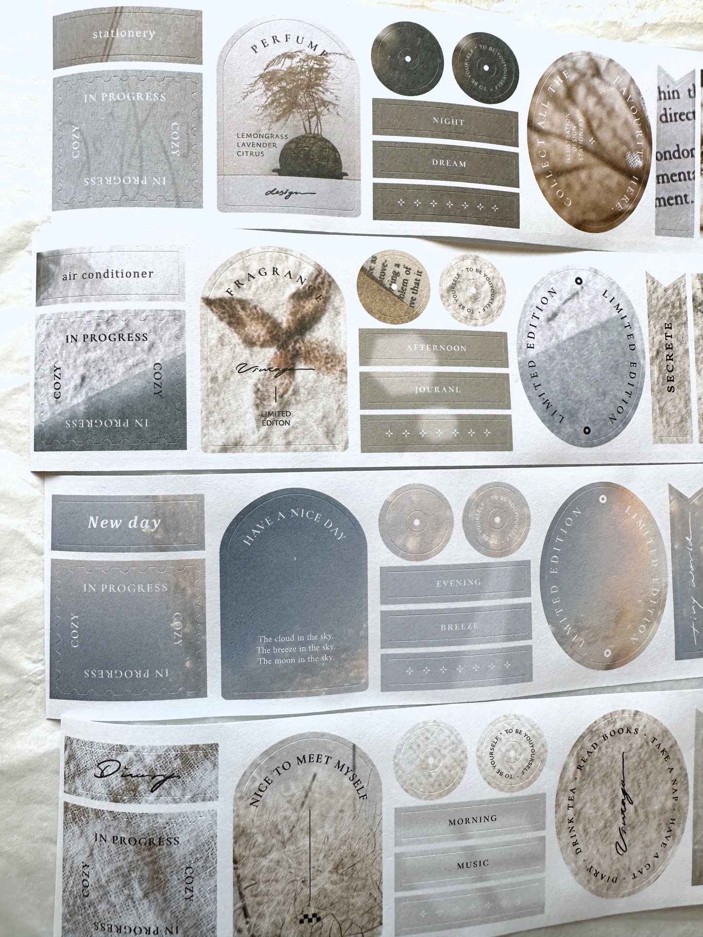 Breezy Studio - COZY # in Progress kiss-cut paper tape SAMPLES