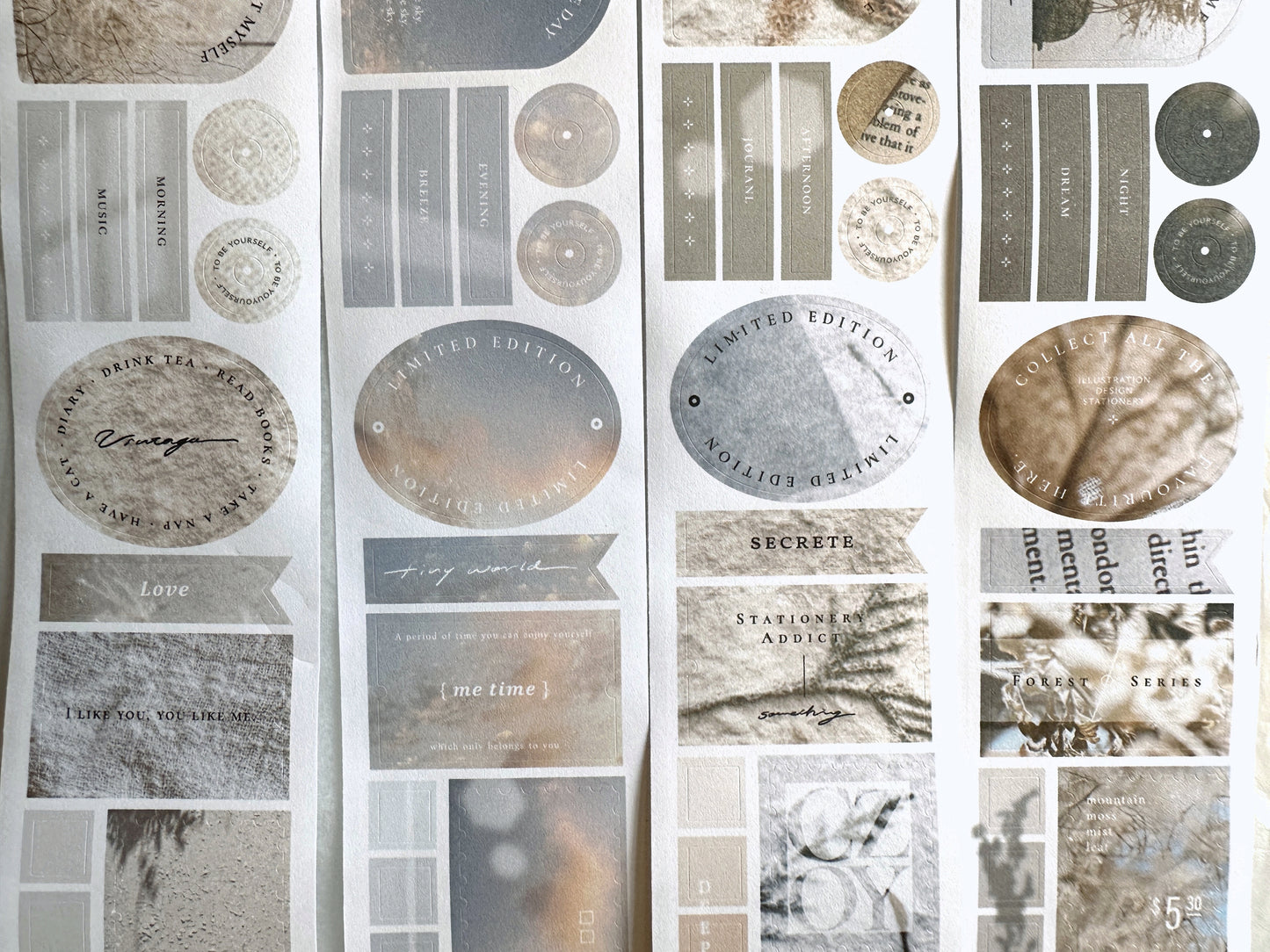 Breezy Studio - COZY # in Progress kiss-cut paper tape SAMPLES