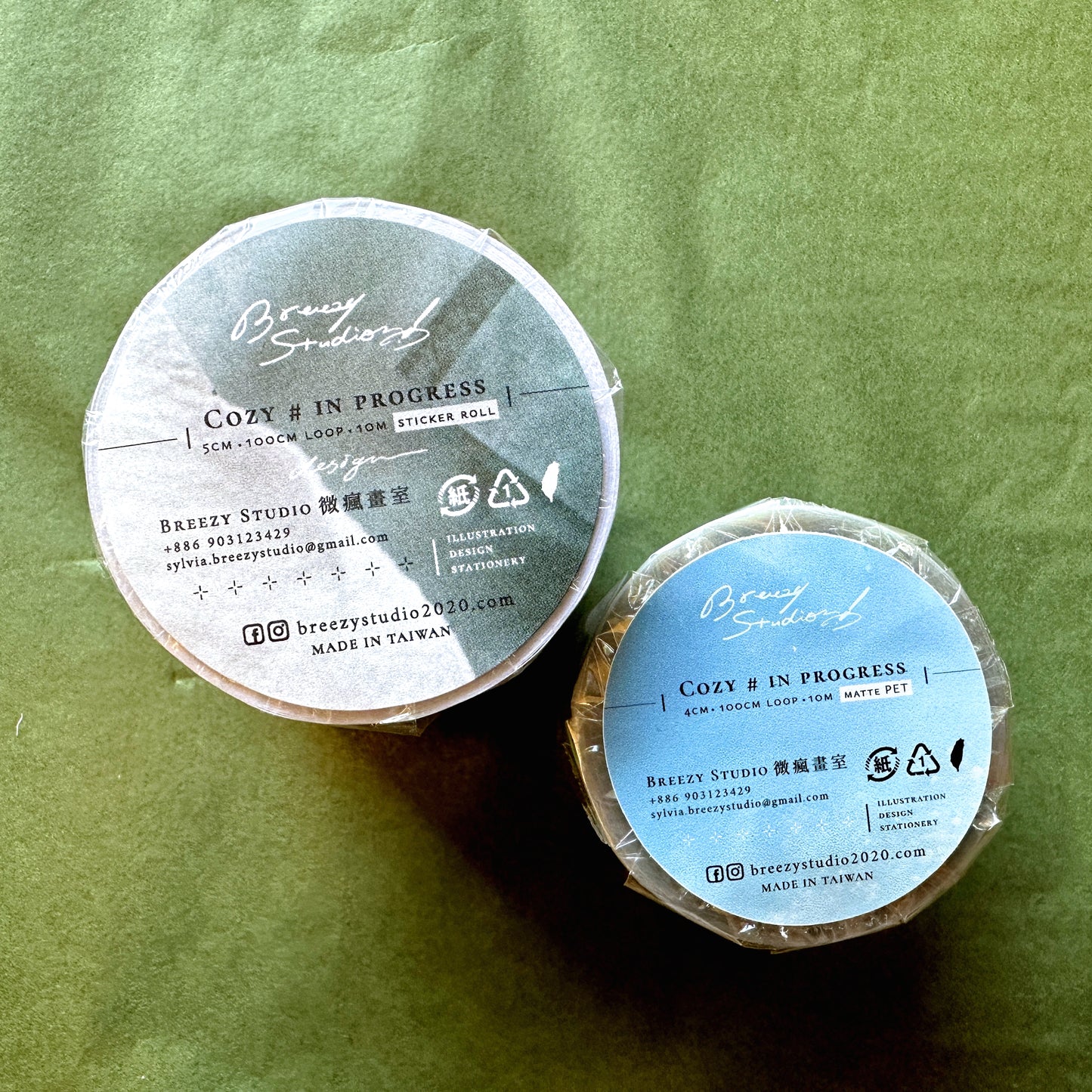 Breezy Studio - COZY # in Progress kiss-cut paper tape SAMPLES