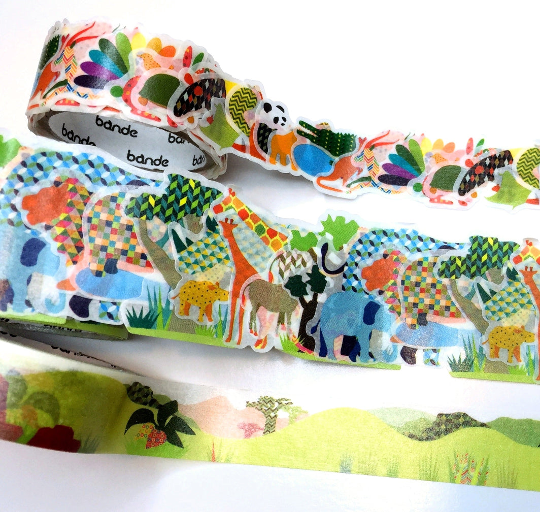 Bande - assorted animal masking sticker roll SAMPLES