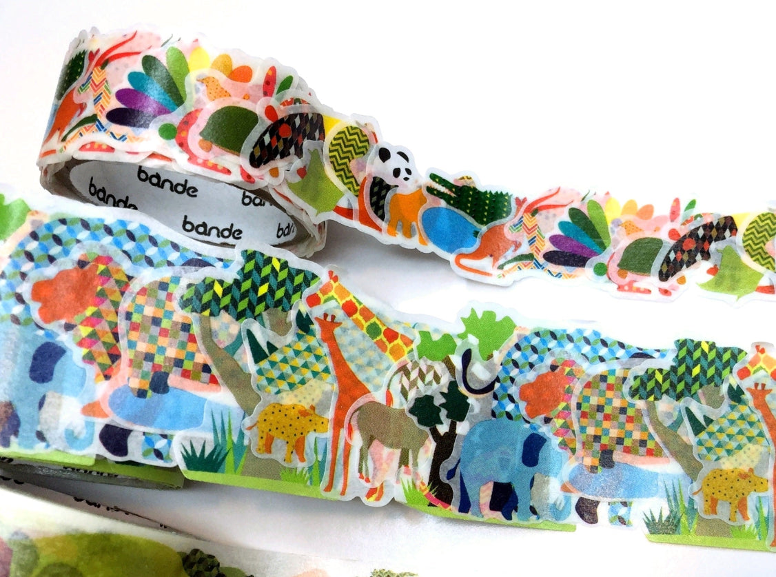 Bande - assorted animal masking sticker roll SAMPLES