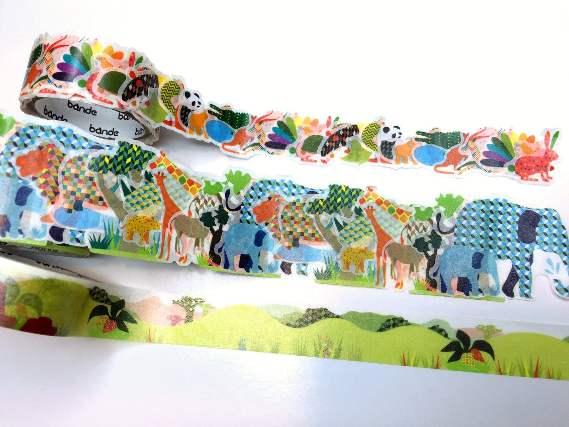Bande - assorted animal masking sticker roll SAMPLES