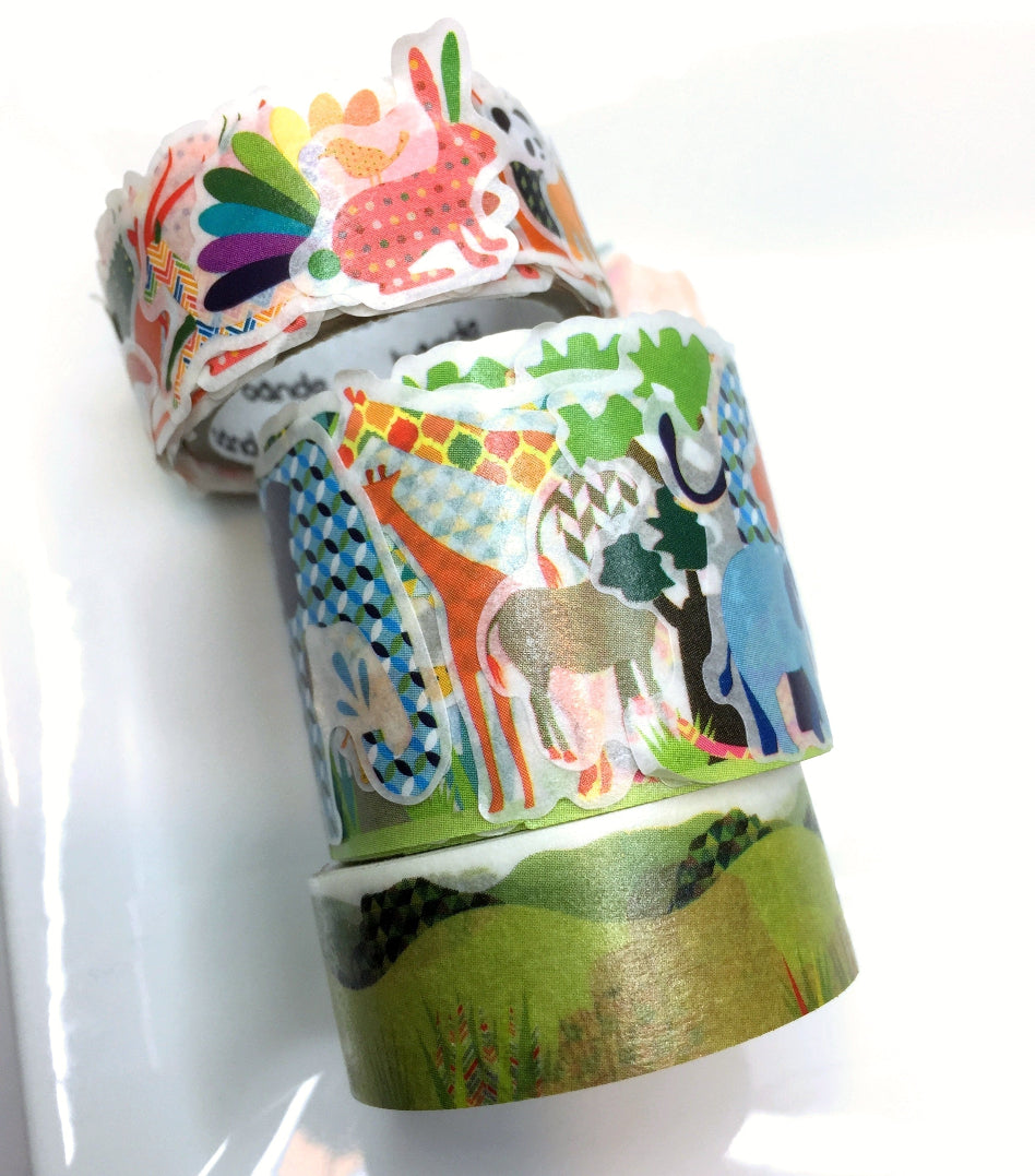 Bande - assorted animal masking sticker roll SAMPLES