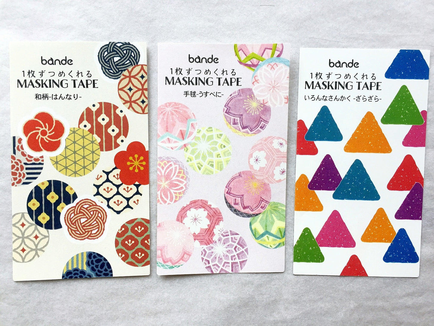Bande - assorted Japanese pattern masking sticker roll SAMPLES