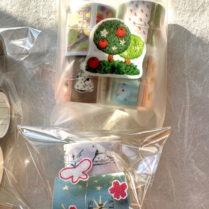 Bande - embroidery animals masking sticker roll SAMPLES