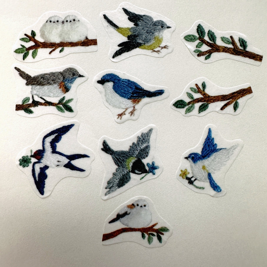 Bande - Embroidery Forest Birds masking sticker roll SAMPLES