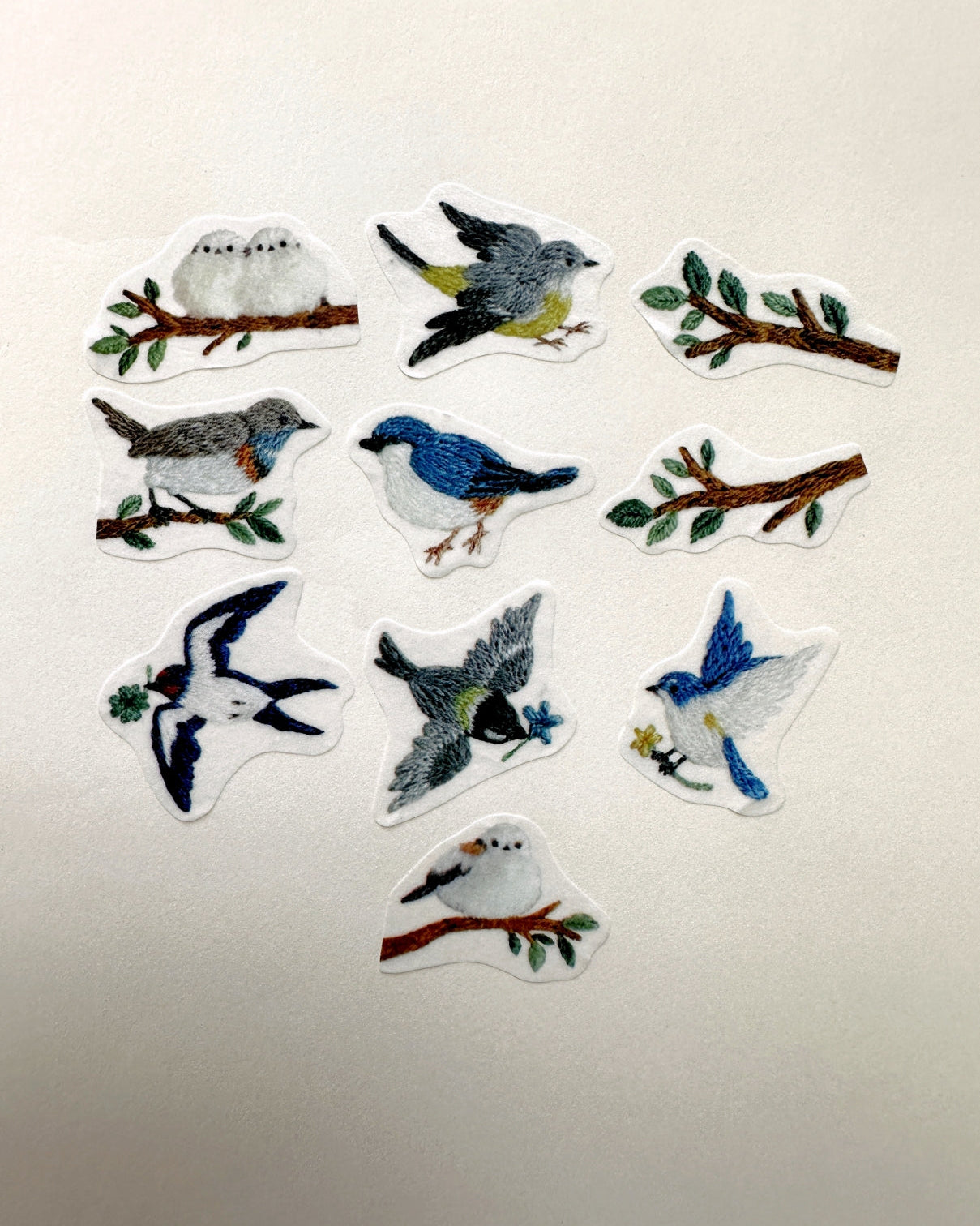 Bande - Embroidery Forest Birds masking sticker roll SAMPLES