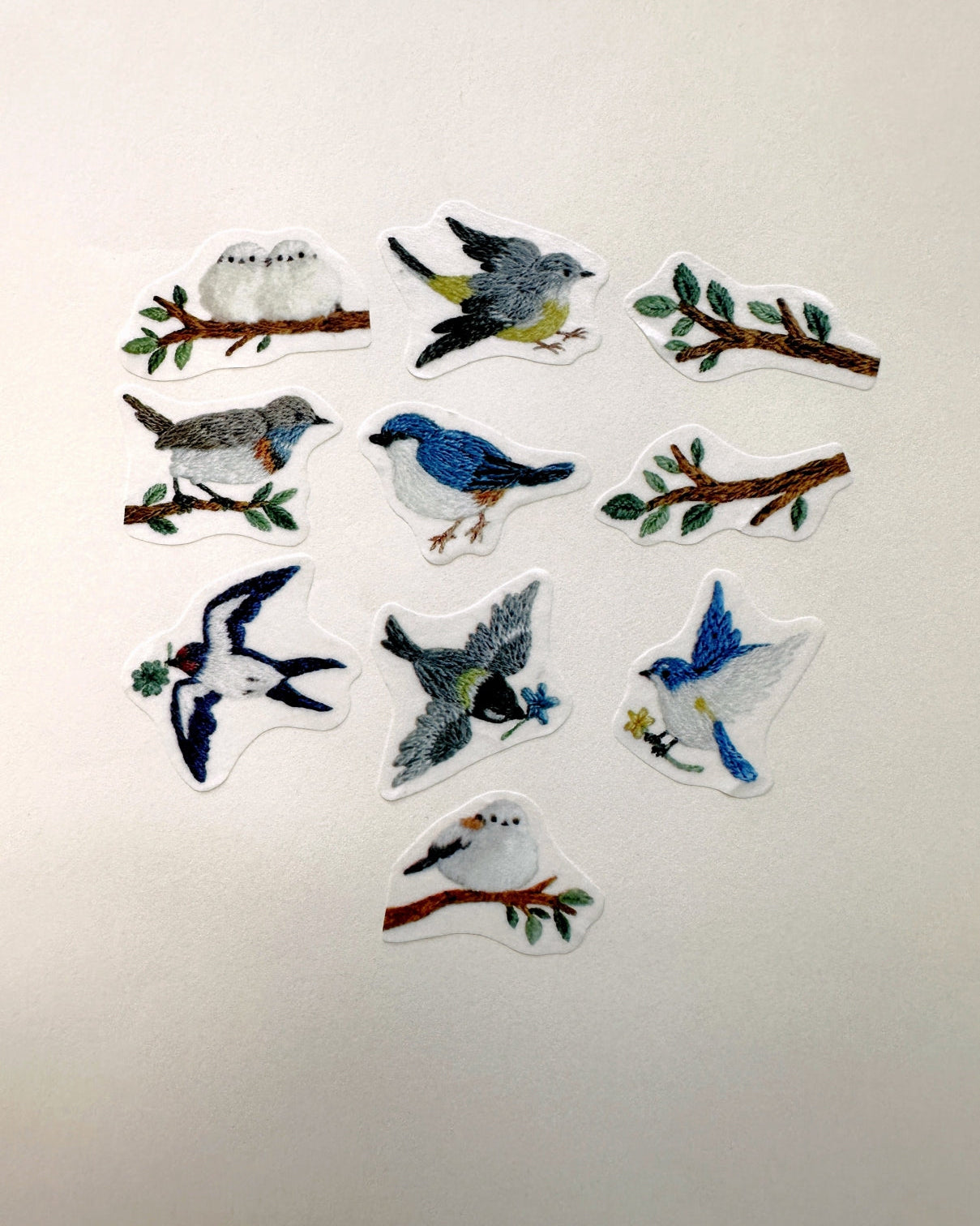 Bande - Embroidery Forest Birds masking sticker roll SAMPLES
