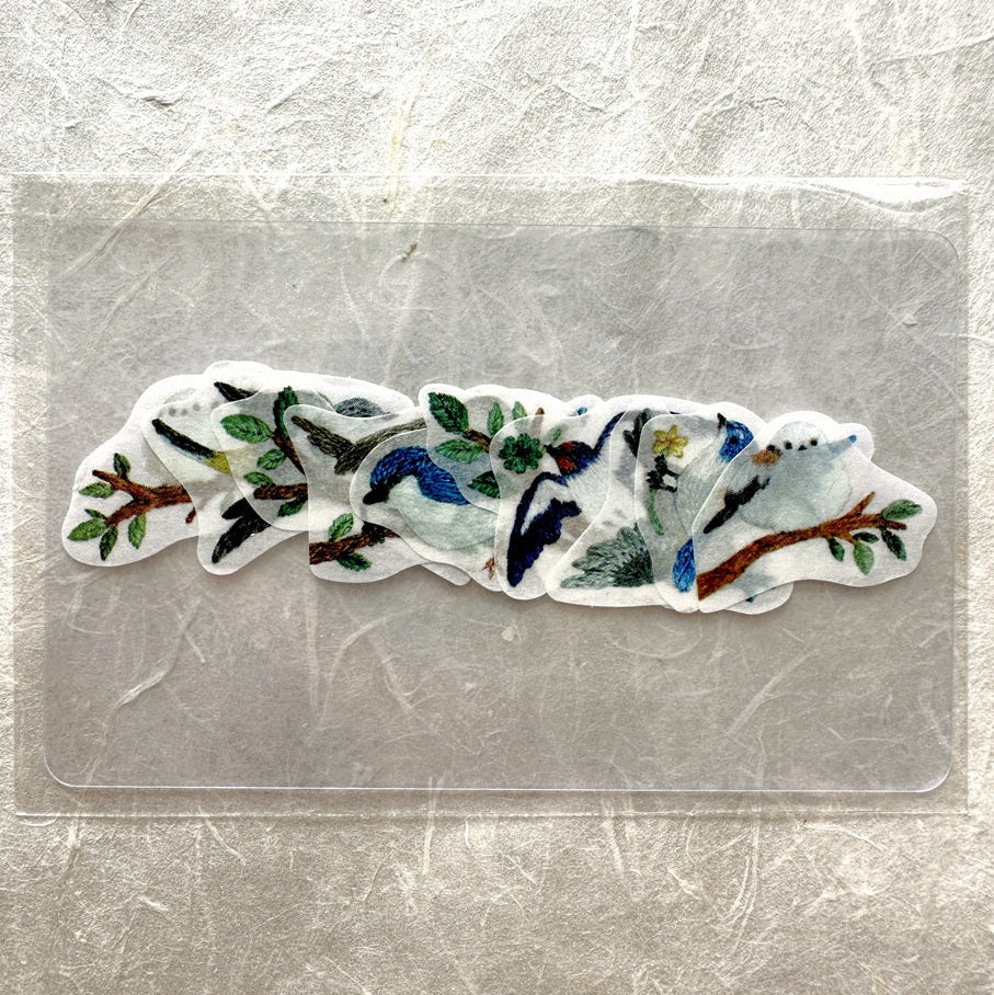 Bande - Embroidery Forest Birds masking sticker roll SAMPLES