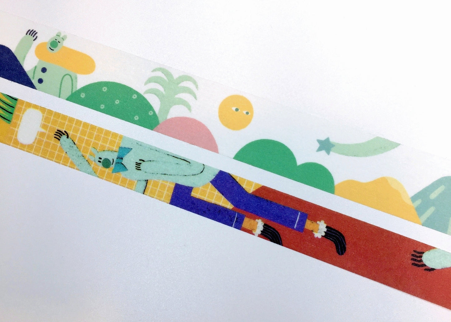 Baozi Studio - I'm Listening & Superbear [discontinued] washi tape SAMPLES