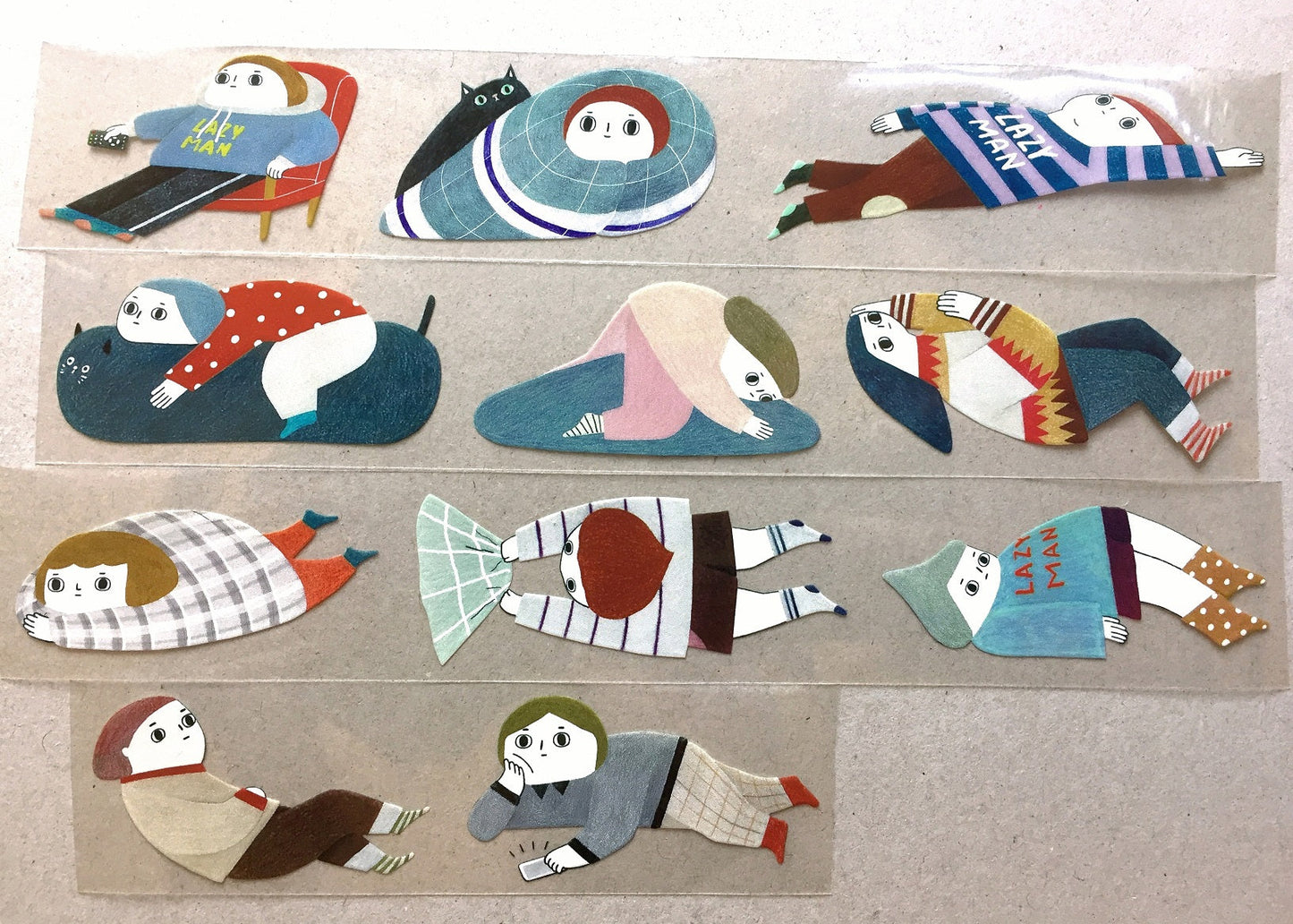 Birdcone - Lazy Life PET & washi tape SAMPLES