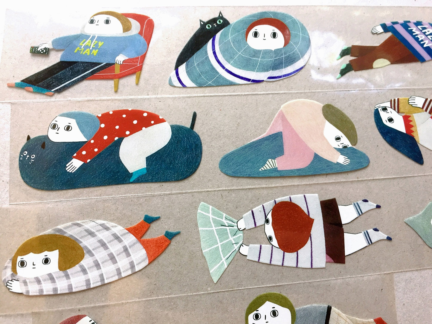 Birdcone - Lazy Life PET & washi tape SAMPLES