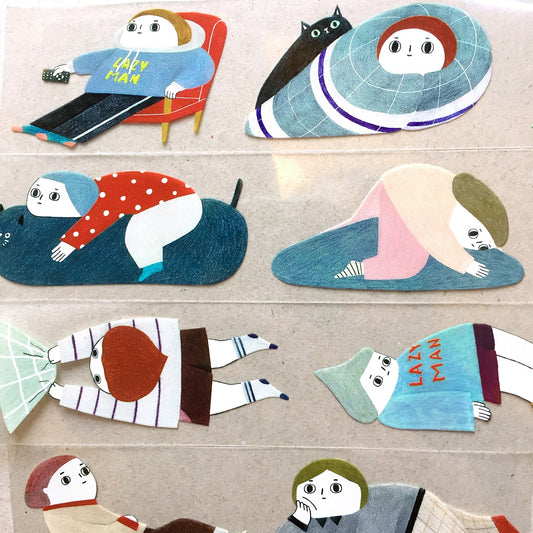 Birdcone - Lazy Life PET & washi tape SAMPLES